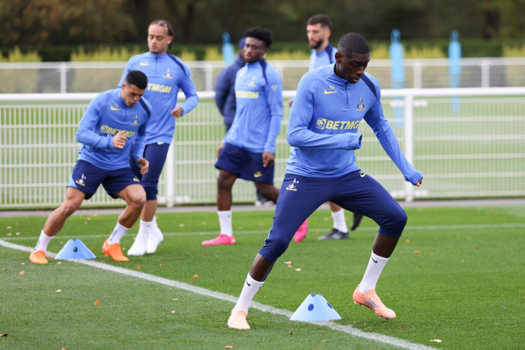 Randal Kolo Muani during Tottenham training session.
