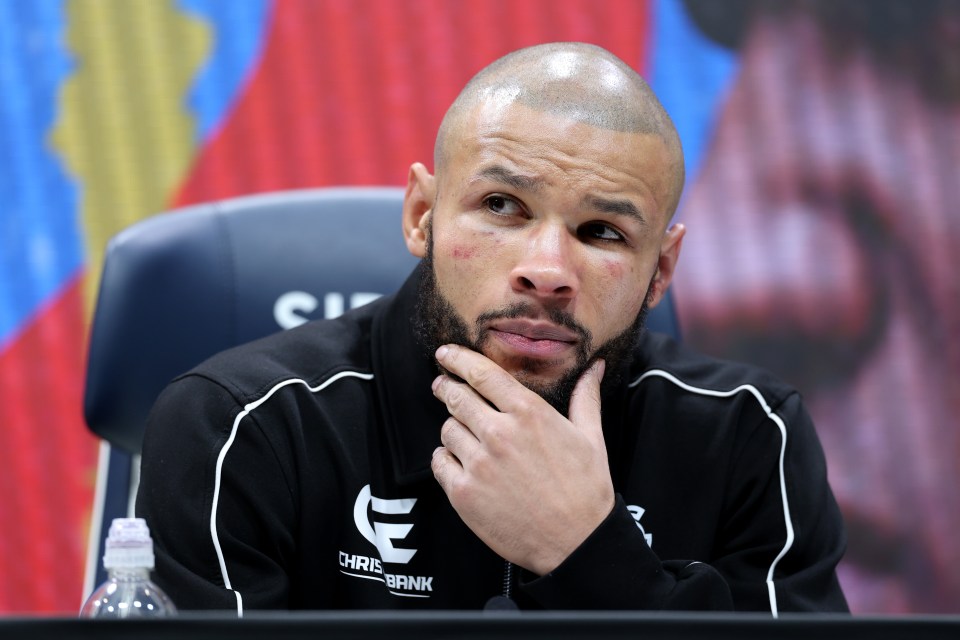 LONDON, ENGLAND - NOVEMBER 15: Chris Eubank Jr speaks during a press conference after losing to Conor Benn during their middleweight fight on the ‘Unfinished Business’ fight card at Tottenham Hotspur Stadium on November 15, 2025 in London, England. (Photo by Justin Setterfield/Getty Images)
