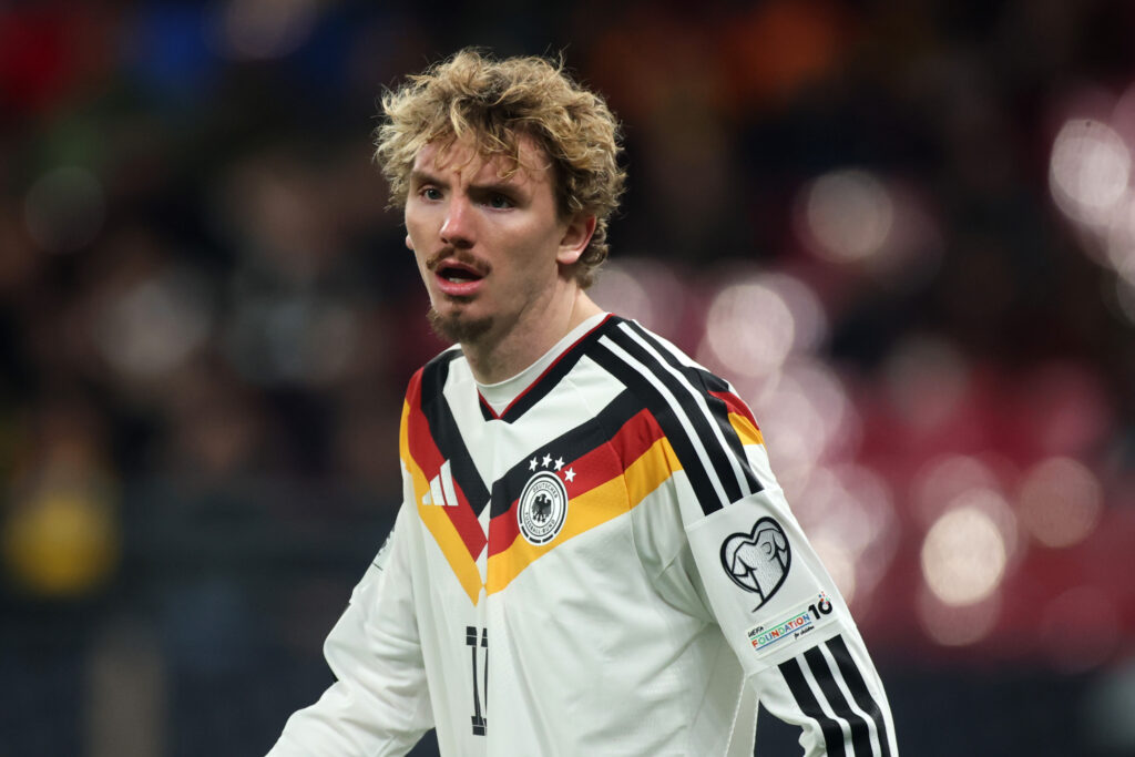Nick Woltemade playing for Germany.