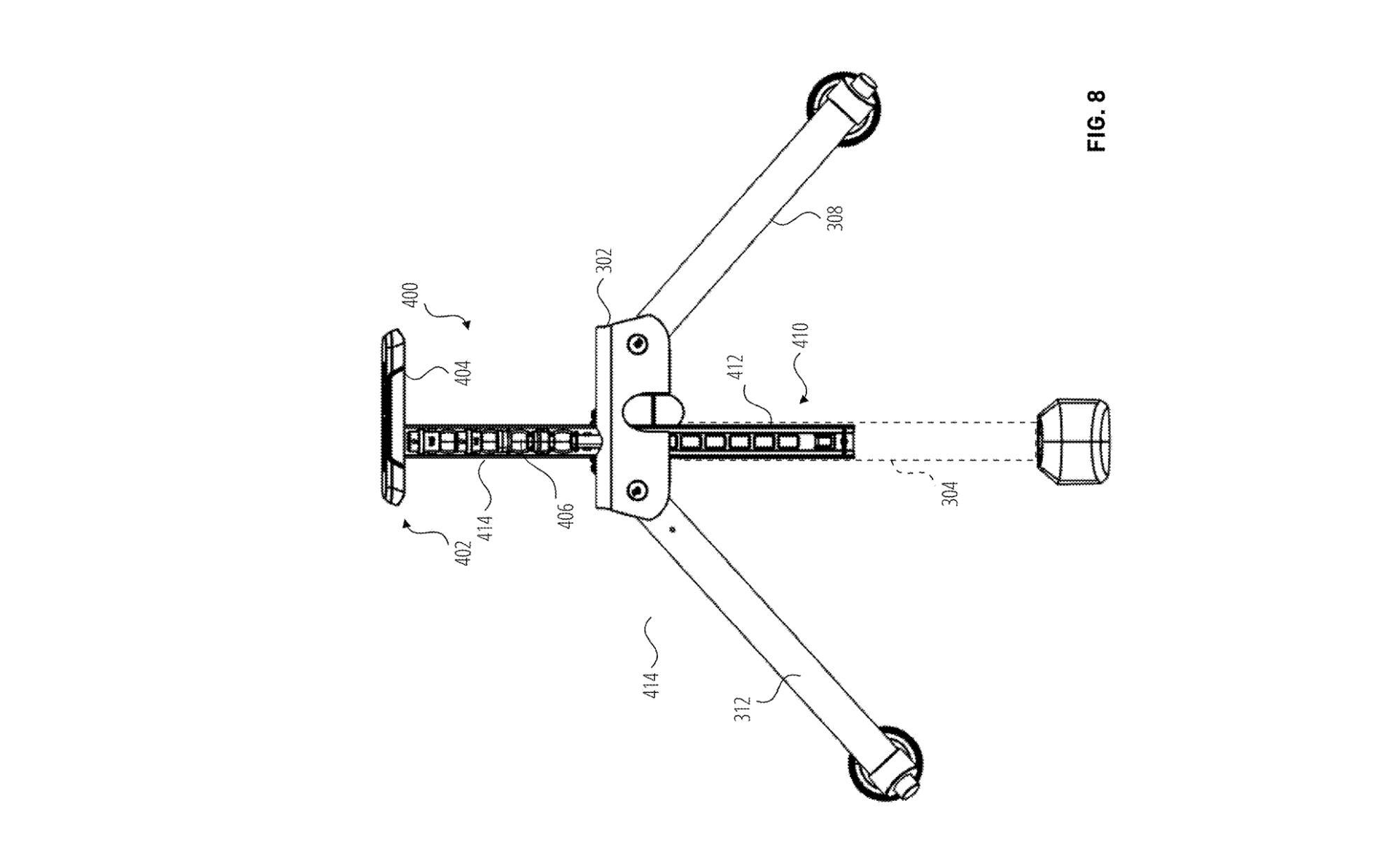 A patent drawing of a wahoo smart trainer with an inbuilt drawer