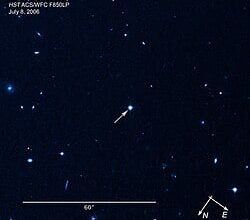 Image of HVS 3, one the stars used in the study, against a stellar backdrop. Credit - NASA, ESA, and G. Bacon (STScI)