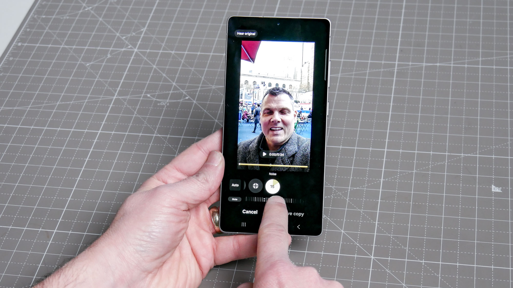 Using the Audio Eraser tool on a Galaxy S25 Ultra
