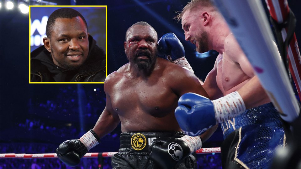 Derek Chisora fighting with Dillian Whyte attached