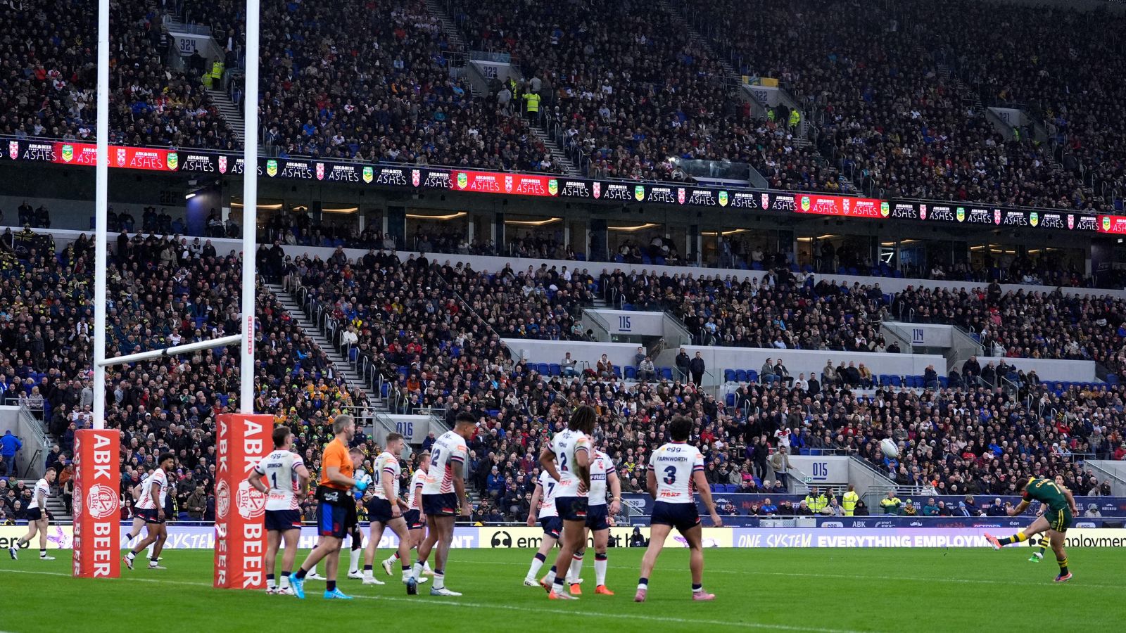 Attendance for sell-out Everton Rugby League Ashes Test revealed