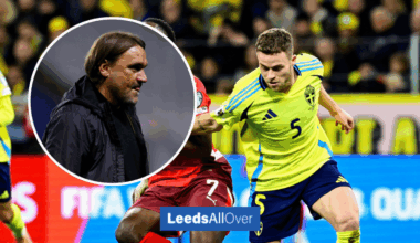 Leeds United's Gabriel Gudmundsson suffers injury with Sweden