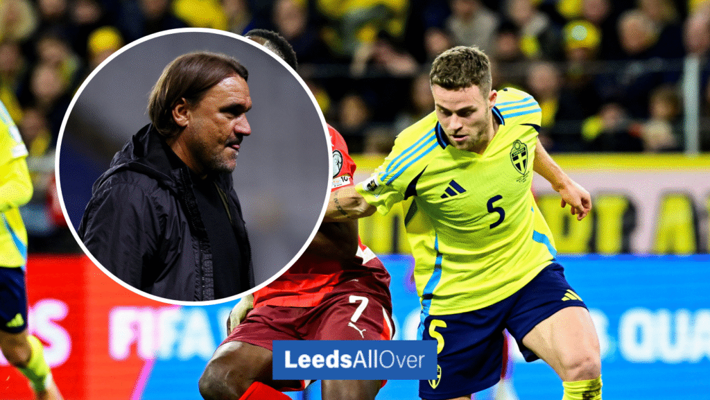 Leeds United's Gabriel Gudmundsson suffers injury with Sweden