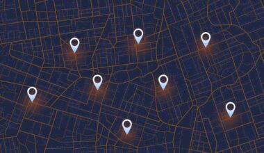 Multiple destinations. Gps tracking map. Track navigation pins on street maps, navigate mapping technology and locate position pin. Futuristic travel gps map or location navigator. Route distance data, path turns. destination tag, Vector