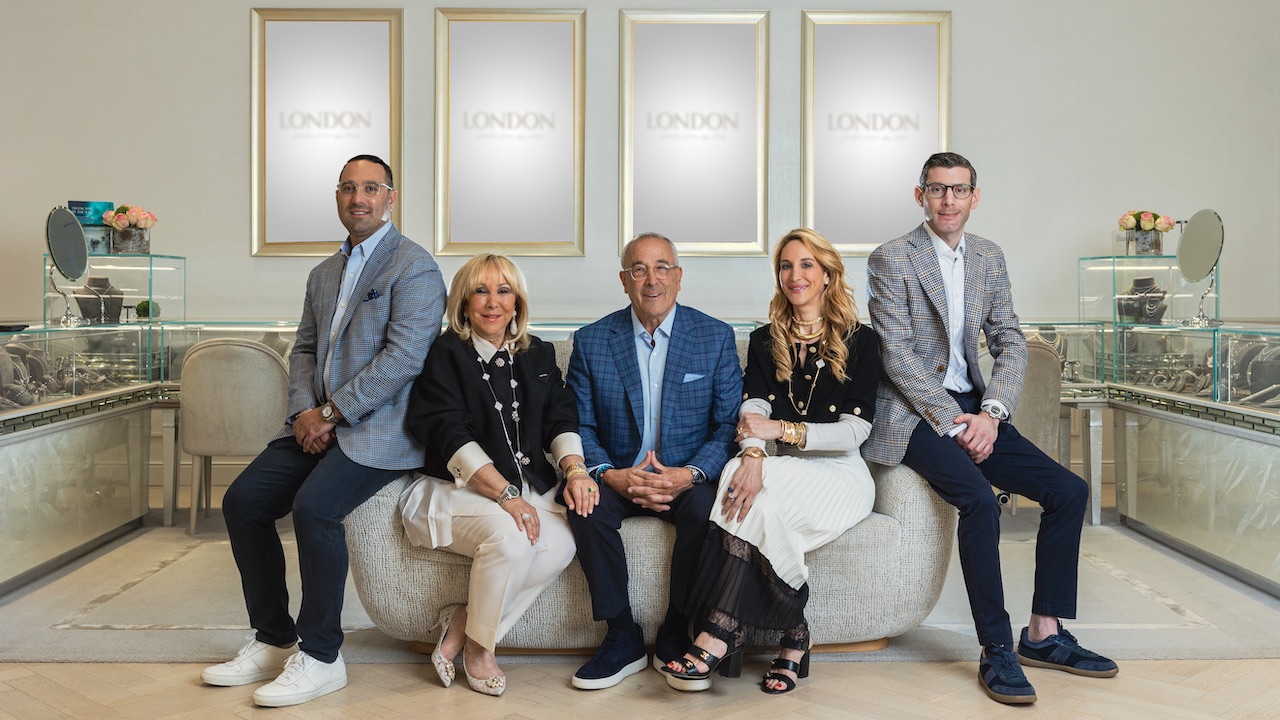 The Udell family at their Manhasset flagship store (Courtesy of London Jewelers)