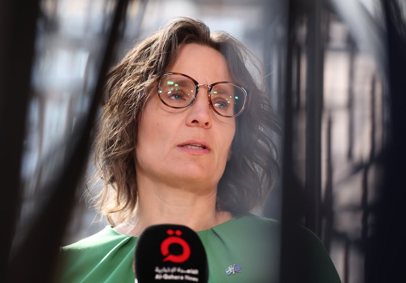 EU environment commissioner Jessika Roswall. Photograph: Olivier Hoslet/EPA