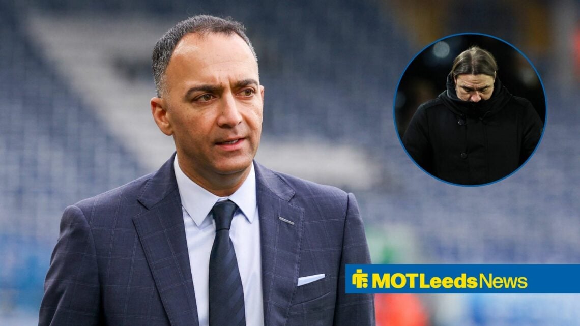 Paraag Marathe looks towards a downcast Daniel Farke in a round overlay