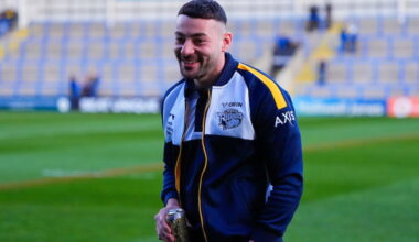 Leeds Rhinos halfback Jake Connor pre-match