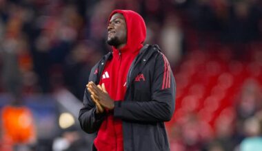 LIVERPOOL, ENGLAND - Wednesday, November 26, 2025: Liverpool's Ibrahima Konaté after the UEFA Champions League match between Liverpool FC and PSV Eindhoven at Anfield. (Photo by David Rawcliffe/Propaganda)