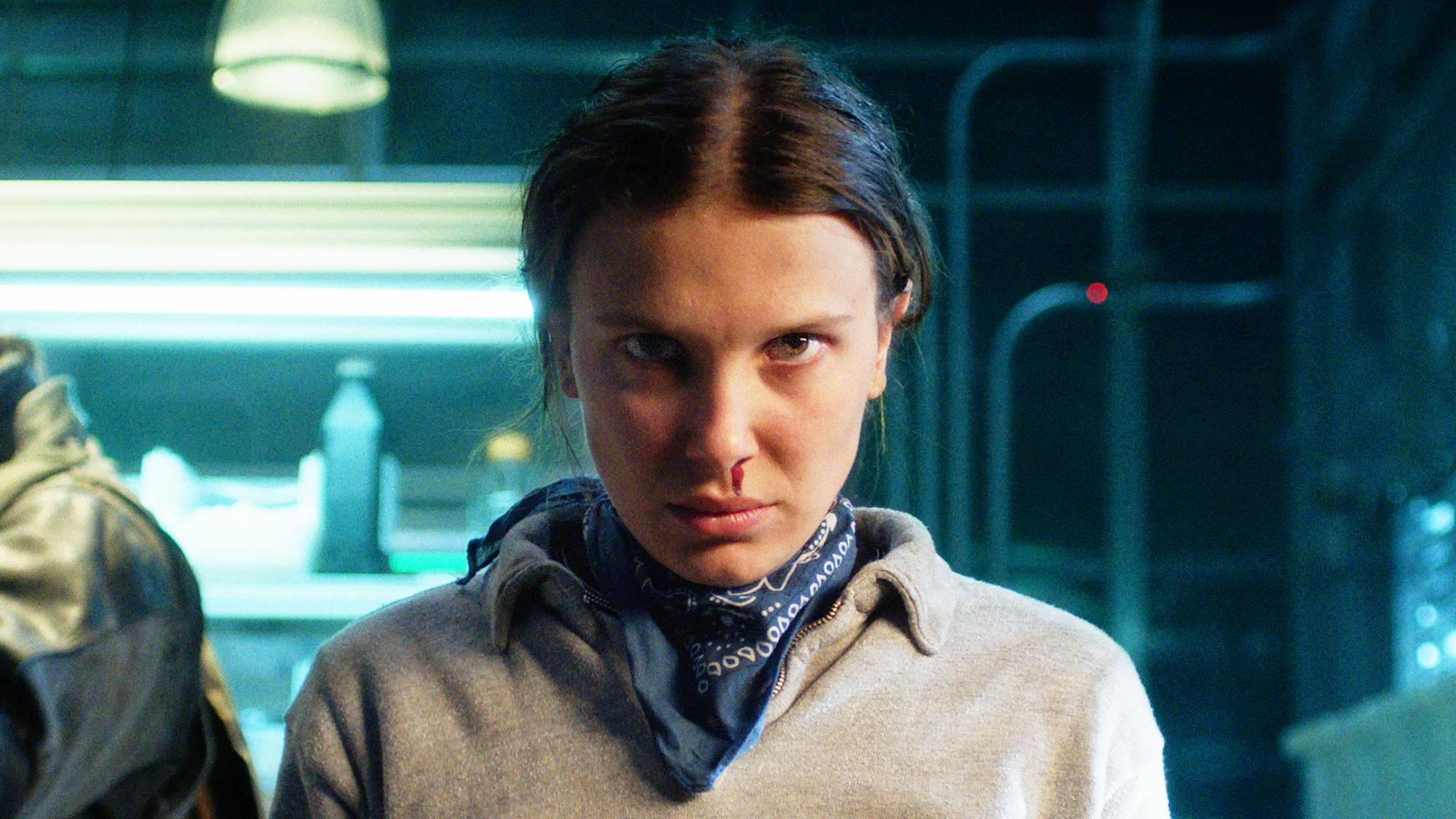 David Harbour as Jim Hopper and Millie Bobby Brown as Eleven in "Stranger Things" season 5 on Netflix