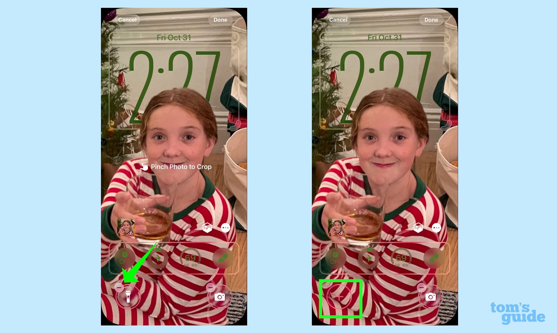 replace control center shortcut by tapping minus button then plus button