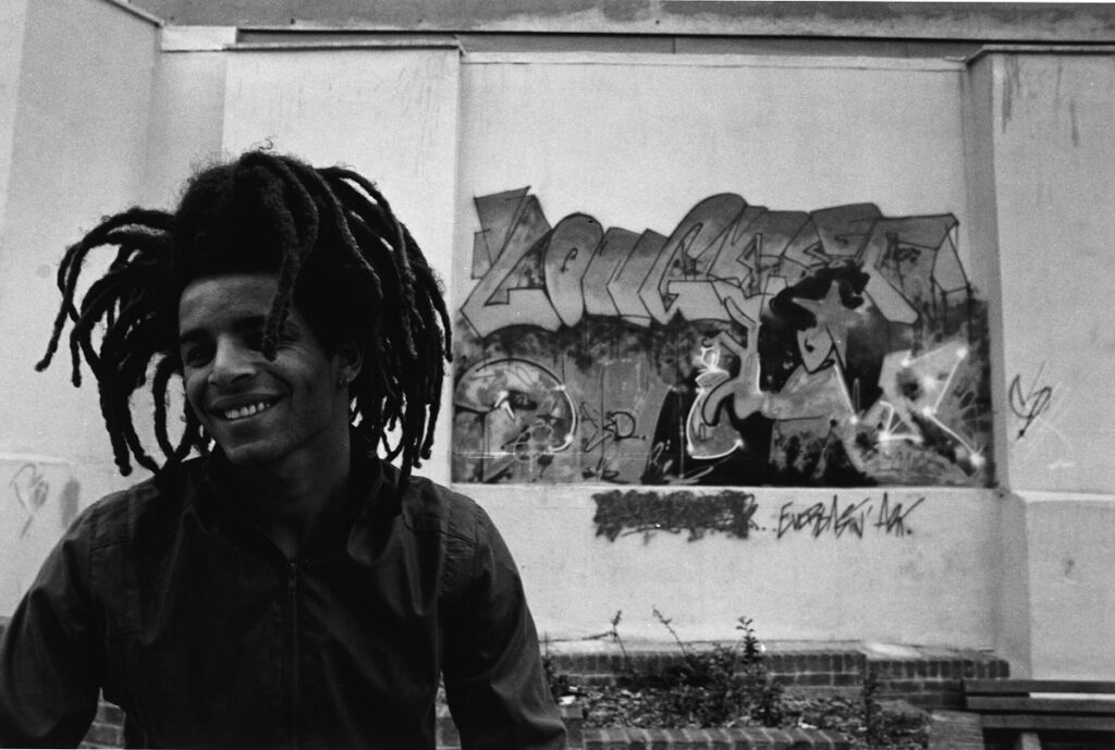 Ray Mighty (Smith & Mighty) on Campbell Street, 1985 - credit Beezer