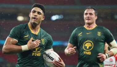 South Africa v Japan live: Score and updates as Sacha Feinberg-Mngomezulu inspiring brilliant Springboks to big lead at Wembley