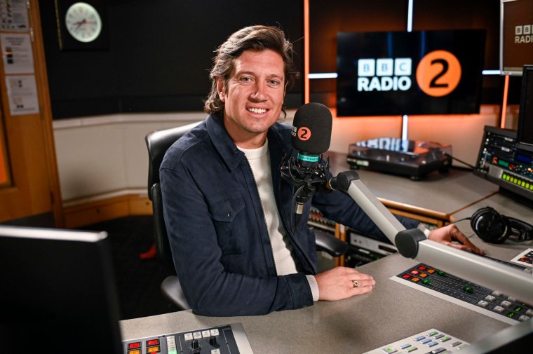 Vernon Kaye on the Zoe Ball Breakfast Show on BBC Radio 2 on Monday 27th February 2023. Photo by James Watkins Vernon Kay Image via sara@saraleepr.co.uk