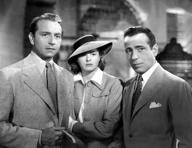 Editorial use only. No book cover usage. Mandatory Credit: Photo by Everett/Shutterstock (677521l) 'Casablanca', Paul Henreid, Ingrid Bergman, Humphrey Bogart, 1942 Ingrid Bergman