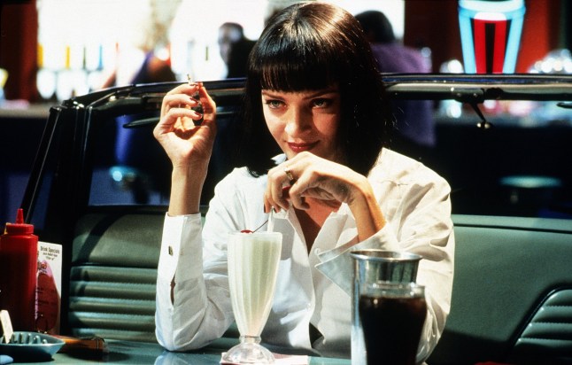 Editorial use only. No book cover usage. Mandatory Credit: Photo by Linda R Chen/Miramax/Buena Vista/Kobal/Shutterstock (5886123ad) Uma Thurman Pulp Fiction - 1994 Director: Quentin Tarantino Miramax/Buena Vista USA Scene Still KBLDRAMA