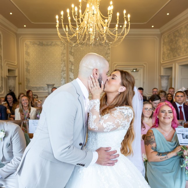 Chelsea Shields and her husband Connor at their wedding. A young mum says she awoke five days after her dream wedding to find herself partially blind, as a mystery illness started shutting down her body.Chelsea Shields, from Doncaster, South Yorks., is just 28-years-old - but says she feels more like 90 as she battles a condition called Functional Neurological Disorder (FND).Her nightmare began in August when she woke up unable to see out of her right eye - just days after tying the knot with husband Connor.Doctors feared she may have multiple sclerosis (MS) as her vision quickly deteriorated further, including in the other eye. Photo released 11/11/2025