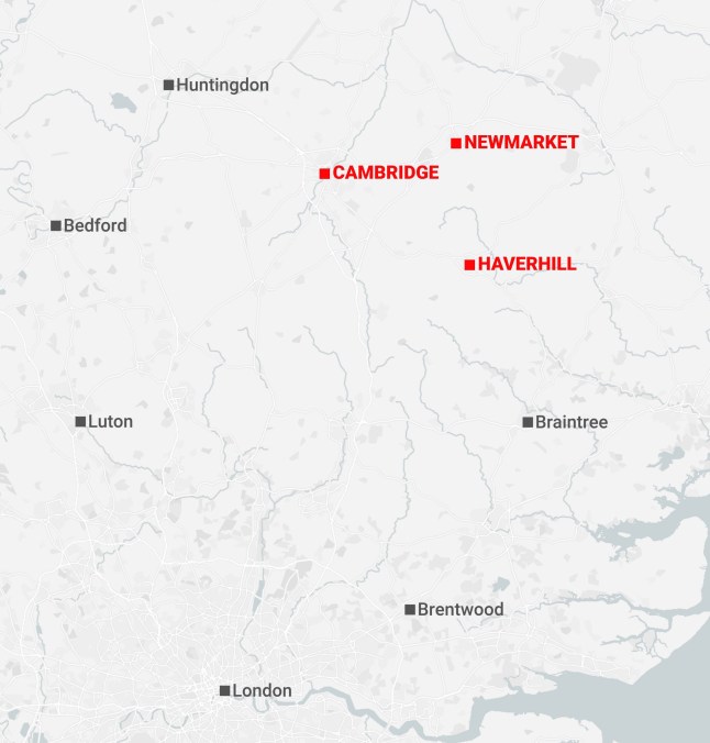 A map pinpoints the rough location of Forest City 1, just east of Cambridge.