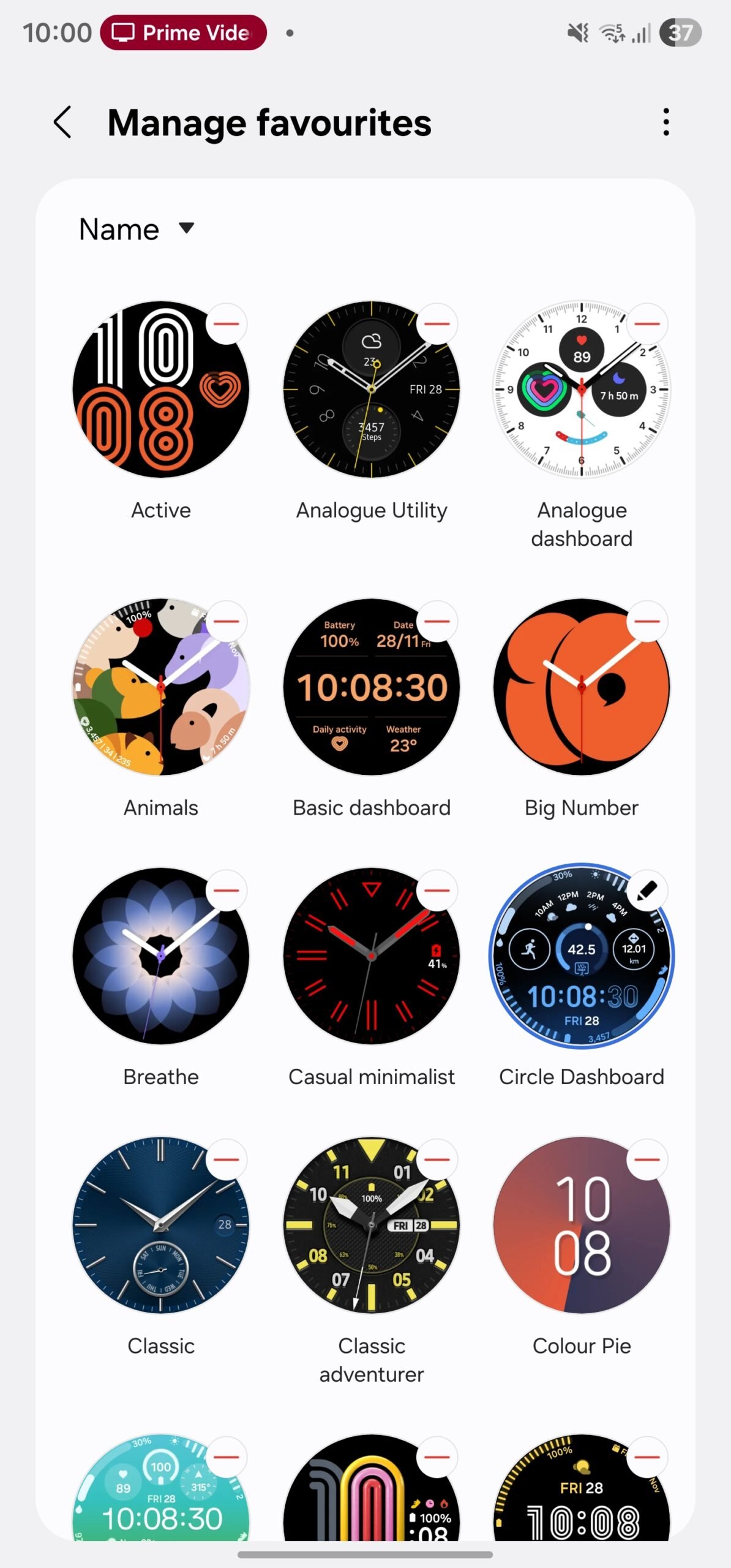 samsung galaxy wearable app galaxy watch face favorites sorting