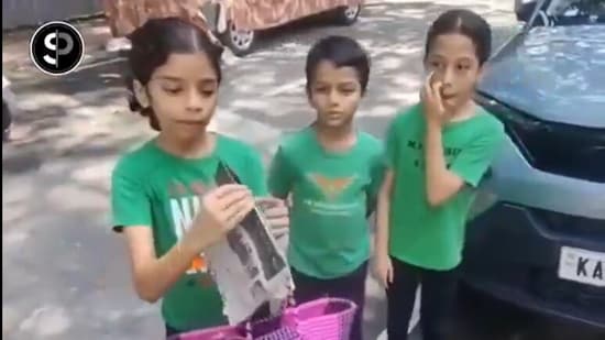 Internet users including Harsh Goenka lauded the kids from Bengaluru for fostering entrepreneurship and environmental responsibility.(X)