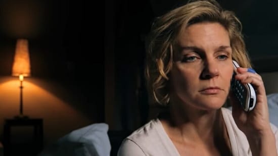 Rhea Seehorn reunites with Vince Gilligan in Pluribus.(YouTube/Apple TV)