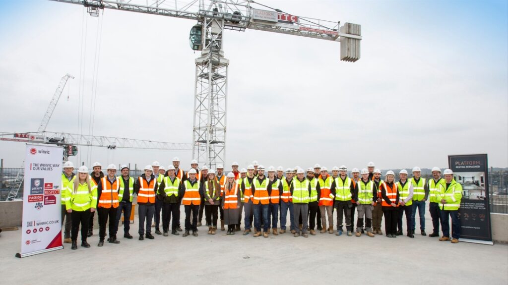 PLATFORM_ & HGP celebrate topping out at Sweetfields, Holbeck