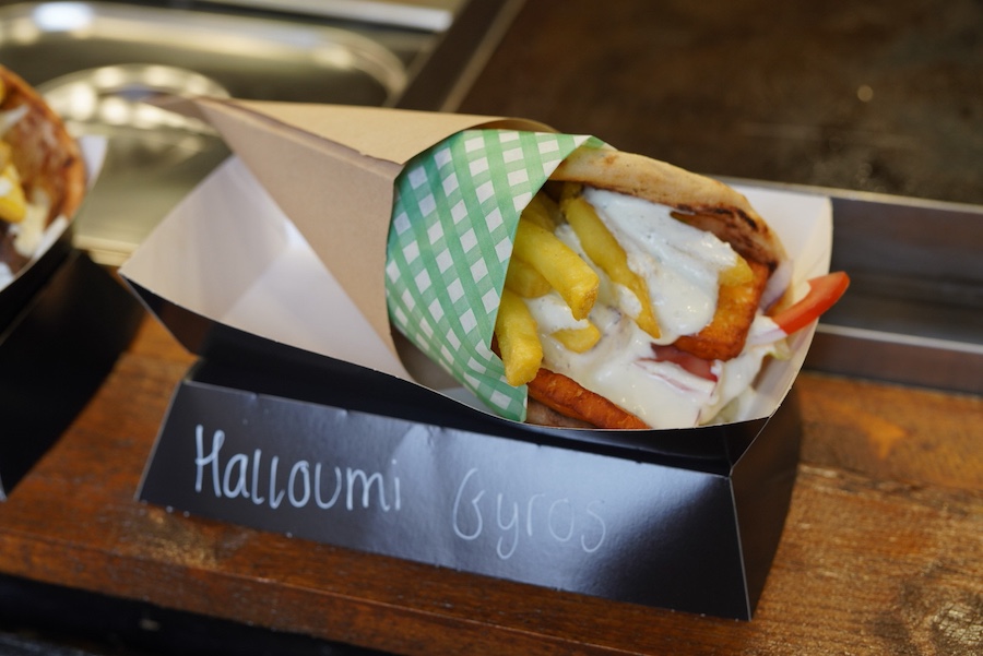The Greek halloumi gyros vegan and vegetarian Manchester Christmas Markets