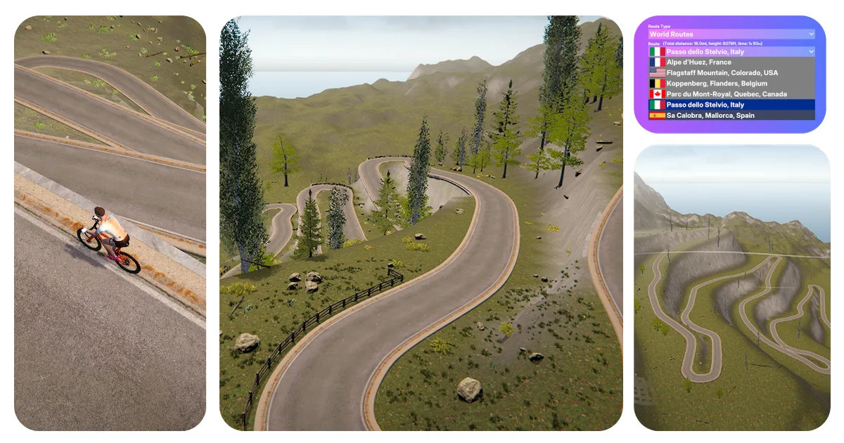 TrainingPeaks Virtual GPX routes