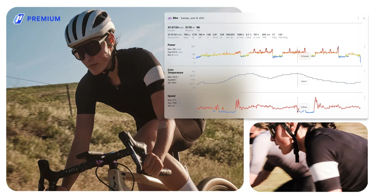 TrainingPeaks Virtual data charts