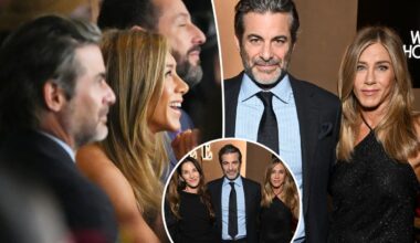 Jennifer Aniston cozies up to boyfriend Jim Curtis on double date with A-list pals