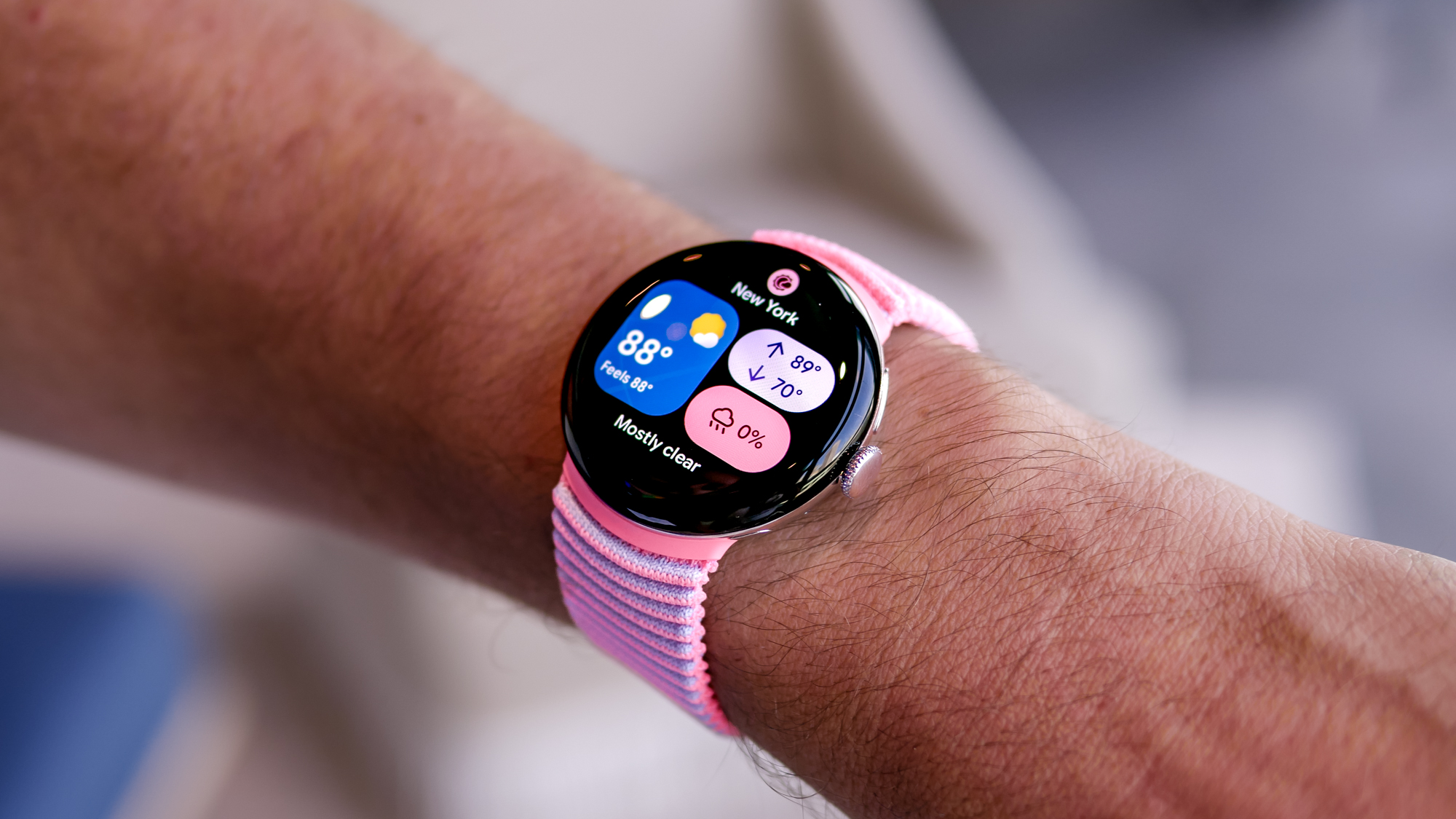 Close-up of the Google Pixel Watch 4