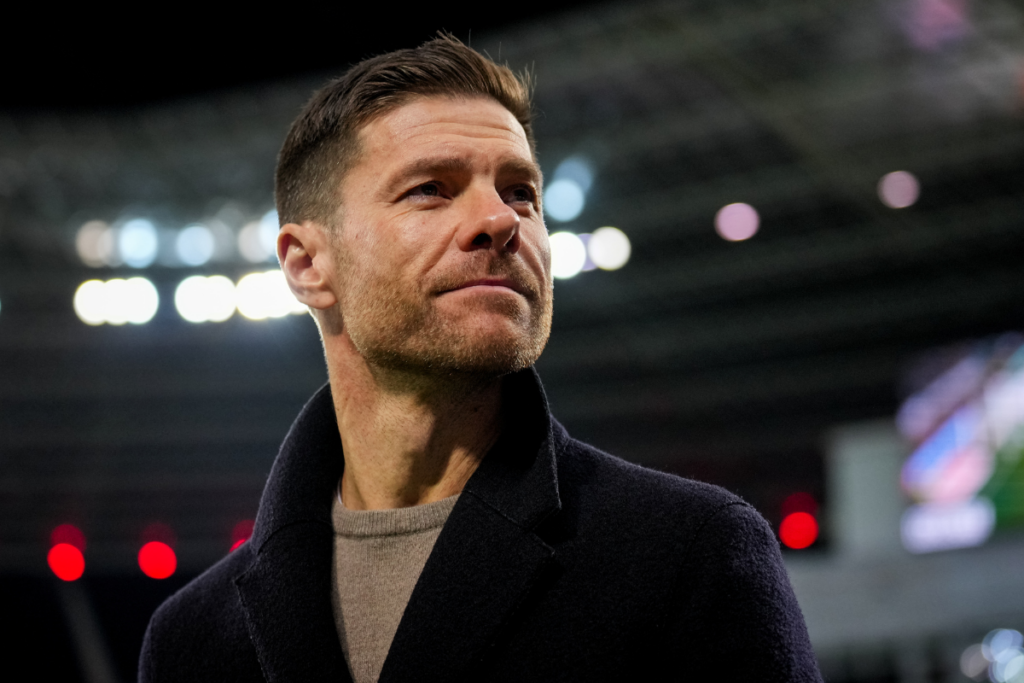 Real Madrid boss Xabi Alonso looking into the distance
