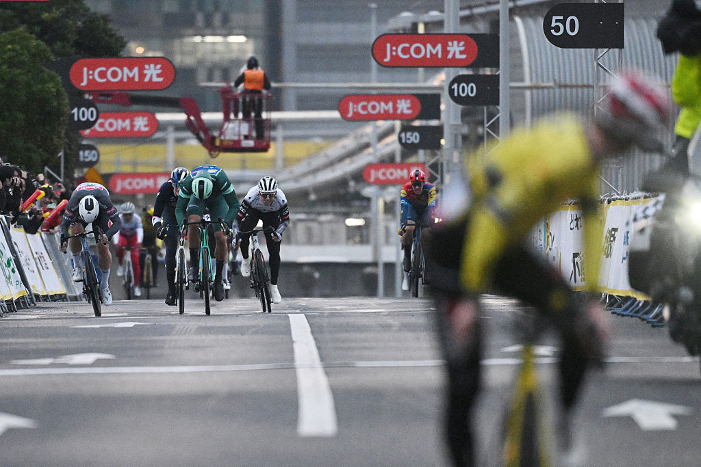 Riders during the 2025 Tour de France Saitama Criterium