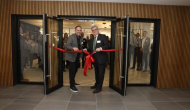 Staff from Smiths mark the opening of the company's new offices in Birmingham
