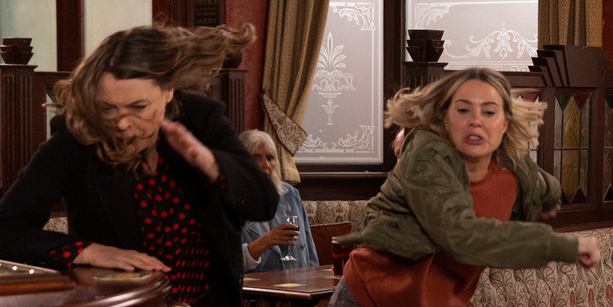 Tracy's taunts lead to a shock showdown with Abi