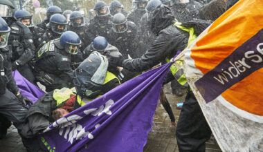 Antifa Rioters Assault Police in Germany at Protest Against AfD Youth Organization