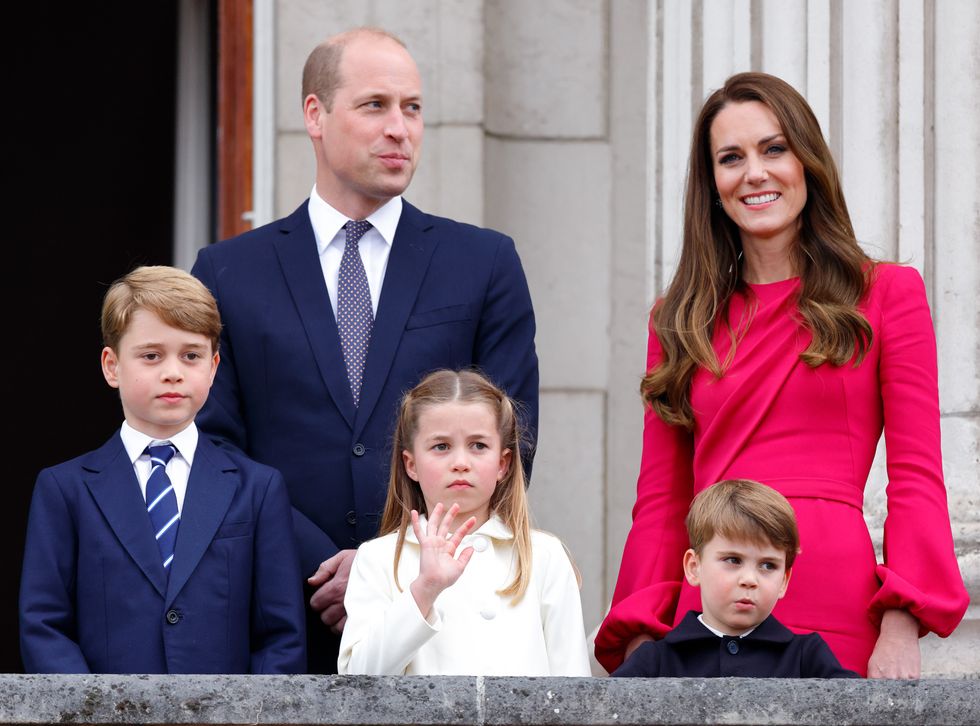 An image of Prince William, Princess Kate and the couple's three children