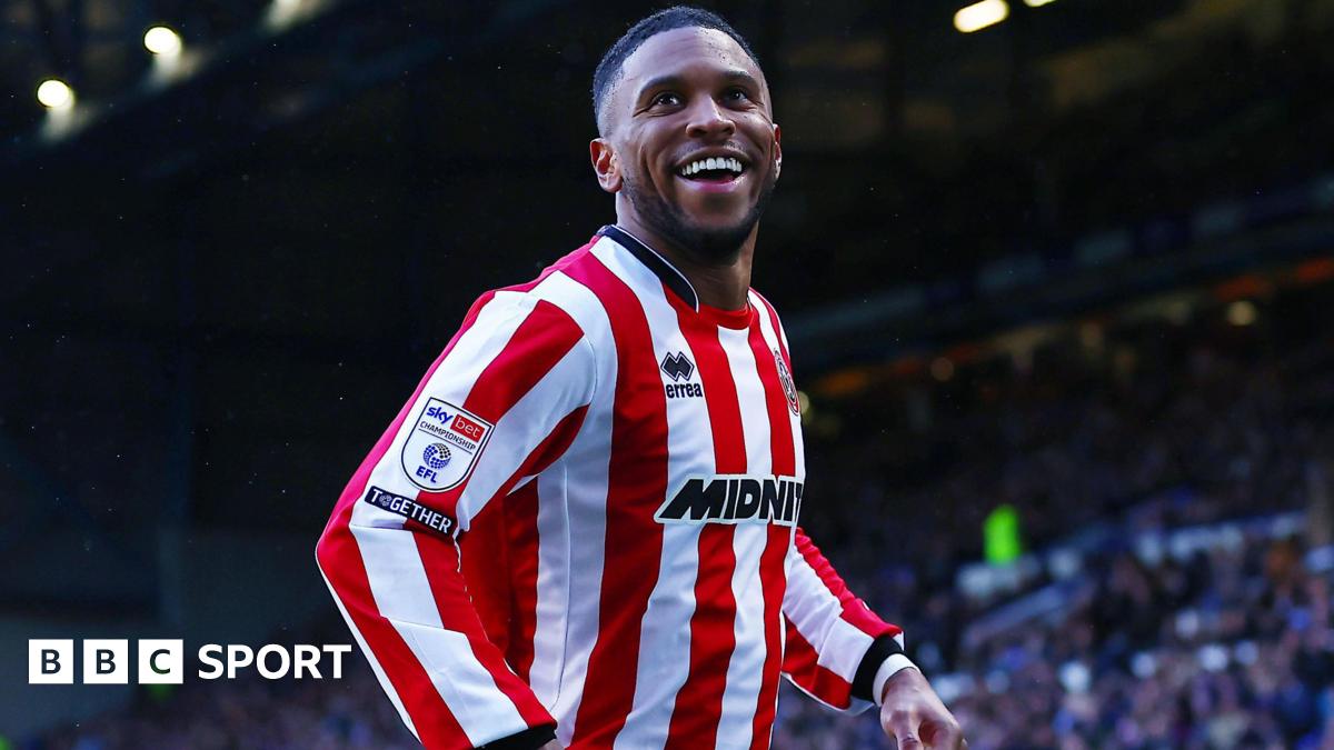 A photo of Tyrese Campbell smiling after scoring a goal against Sheffield Wednesday in the Steel City derby