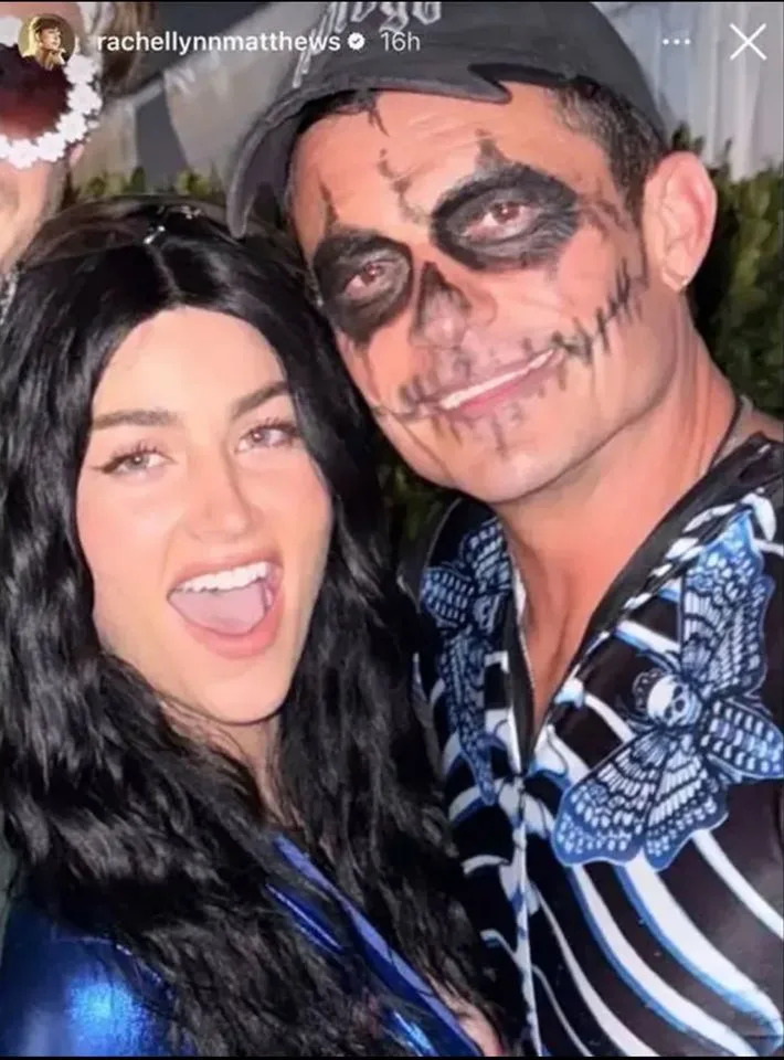 Rachel Lynn Matthews/Instagram Rachel Lynn Matthews and Orlando Bloom on Halloween.