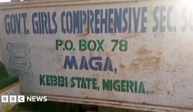 A school sign is shown reading: "Govt. Girls Comprehensive Sec. School."