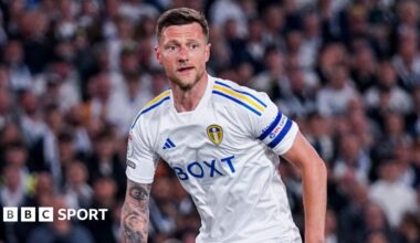 Liam Cooper in action for Leeds United against Norwich City in May 2024