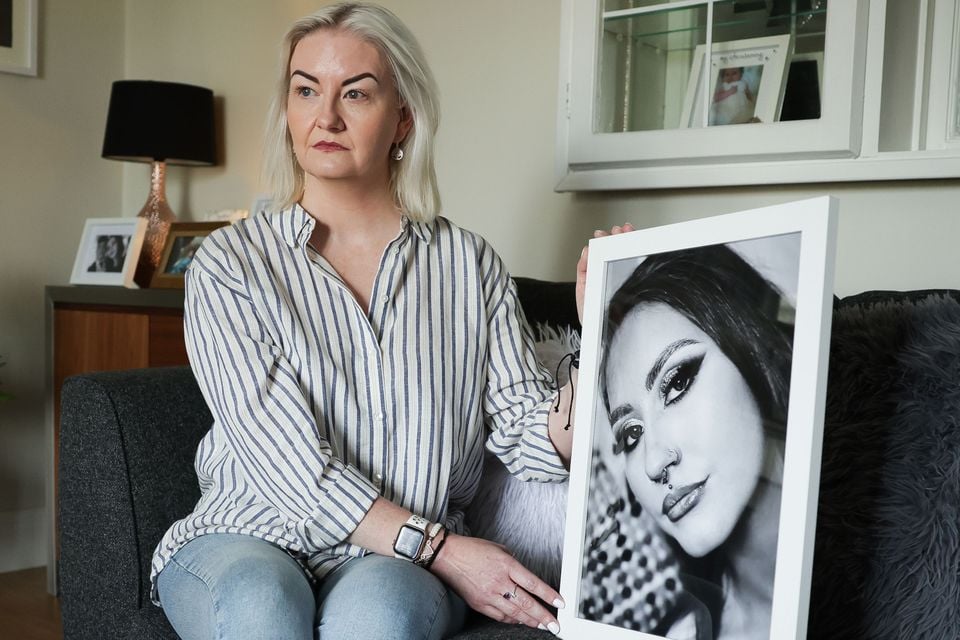 Julieanne Lynch with a photo of daughter Kelly (Photo by PressEye)
