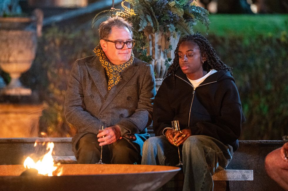 BBC Celebrity Traitors: Cat Burns (right)