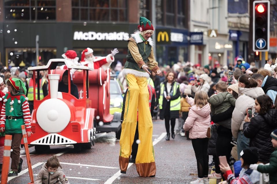 An elf on stilts