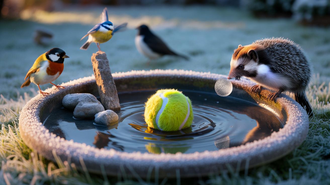 Britons, your 50p tennis ball could save 9 species at –5°C: will you keep their water open tonight?