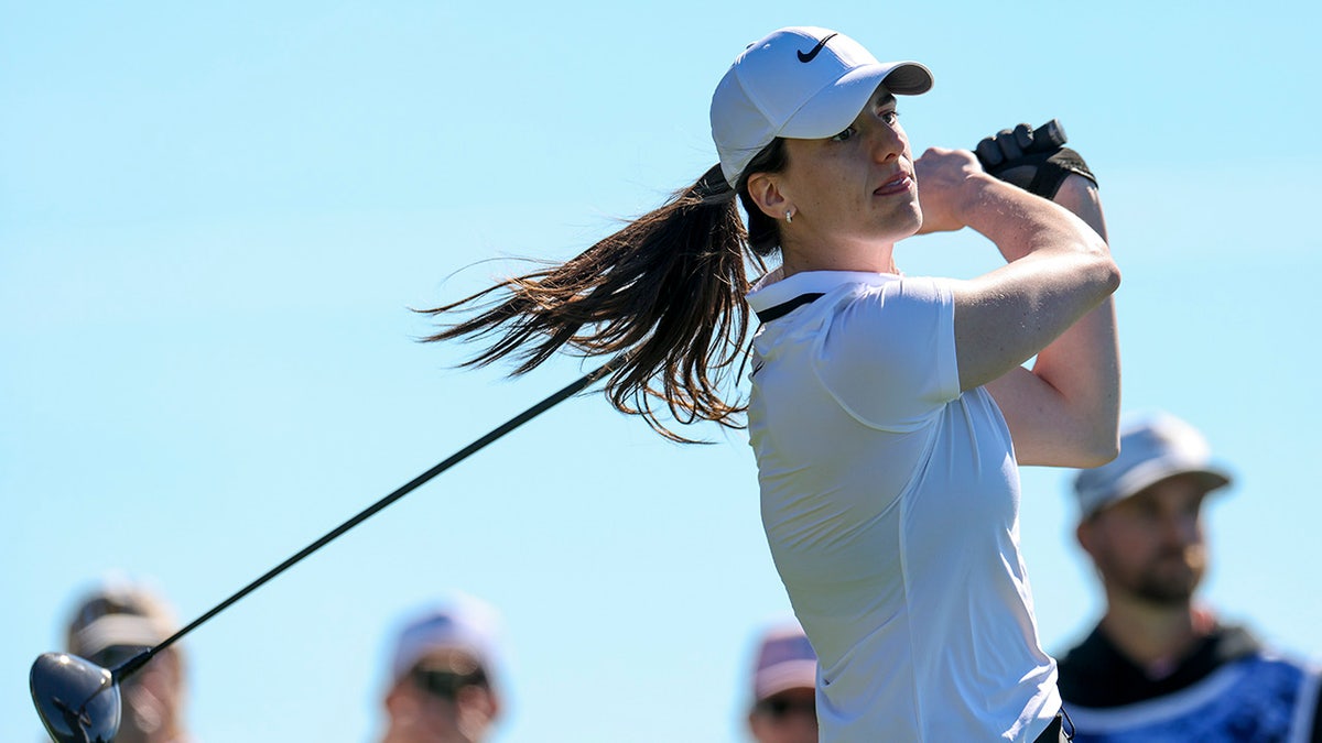Caitlin Clark plays golf