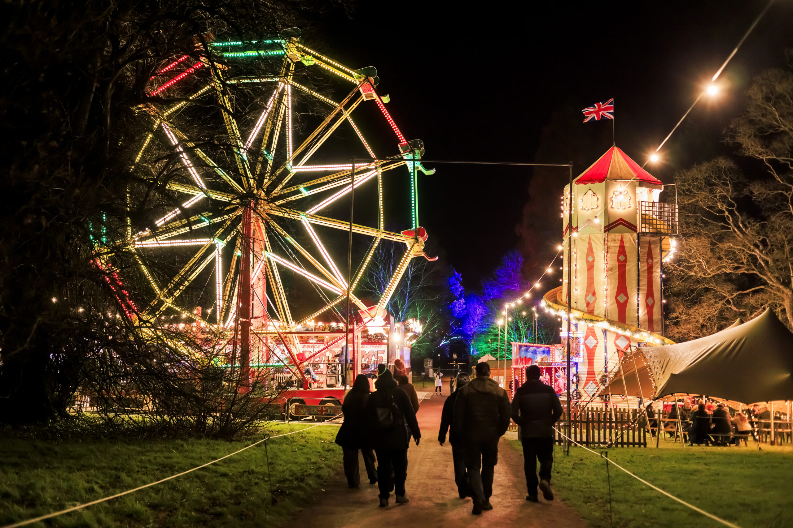 There's a fairground at Christmas at Dunham Massey